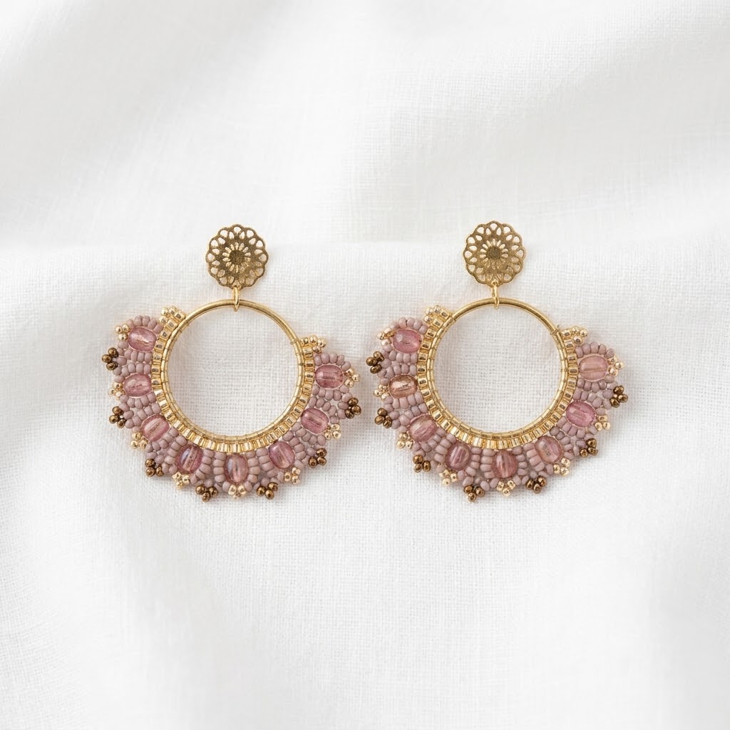 Náušnice Kruhy Rosé Soleil